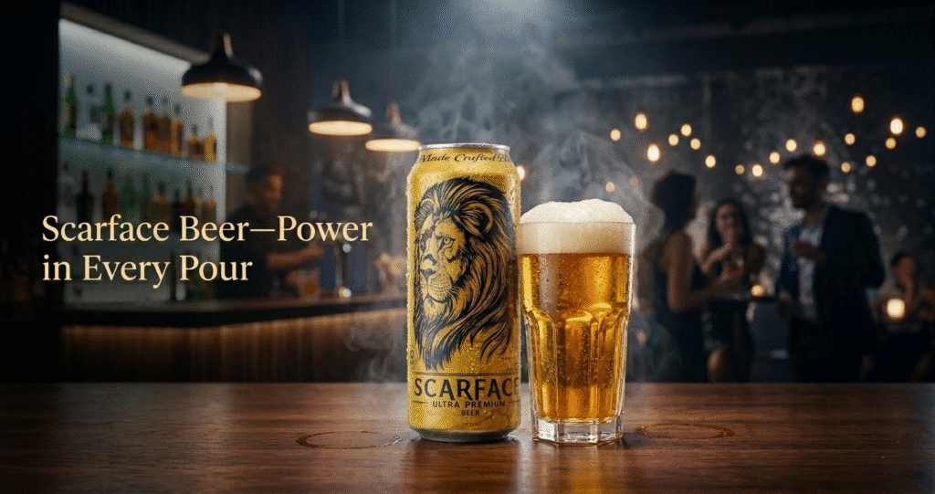 Best tasting beer served chilled in a glass with rich golden color and creamy foam.