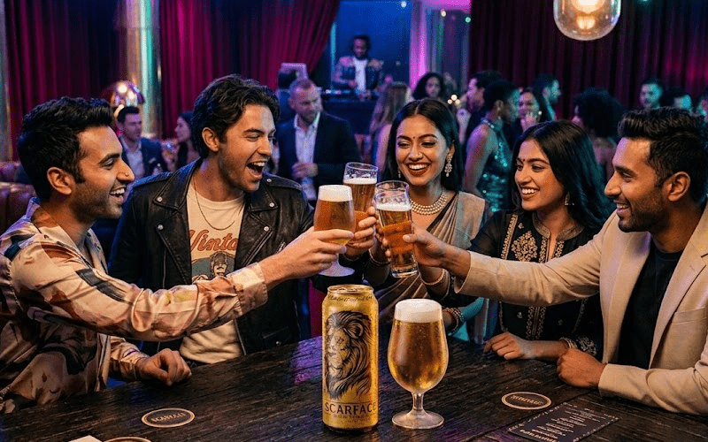 Best beer brand Scarface Beer showcasing bold flavor and premium lifestyle appeal