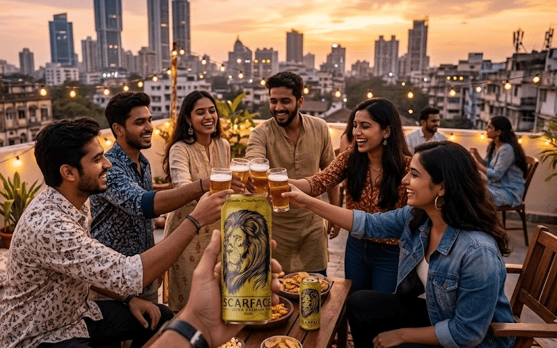 A lineup of top 10 beers showcasing Scarface Beer with intense flavor and smooth finish