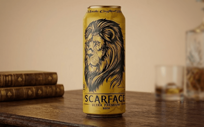 Premium beer brand Scarface offering a smooth and refreshing beer experience.