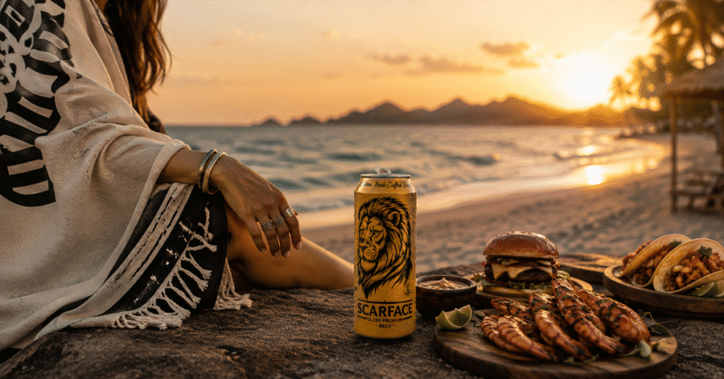 Best beer for beach days served chilled with a refreshing summer vibe