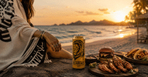 Best beer for beach days served chilled with a refreshing summer vibe